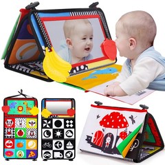 Tummy Time Baby Mirror Infant Toys Newborn 0 3 Months Medium, Multicolored