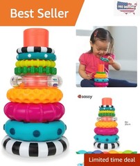 Engaging 9-Piece Stacking Rings for Motor Skills Development – Ages 6+