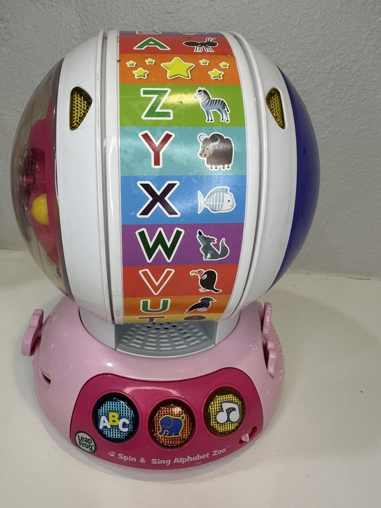 Leap Frog Spin and Sing Alphabet Zoo, ABC,s, Songs Sounds. EUC, Educational Toy