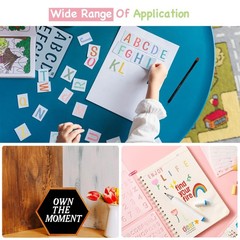 Reusable Small Letter Stencils for Painting, 36 Pcs (1/4, 1/2, 3/4, 1, 5/4 in…