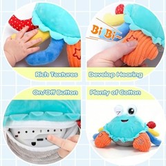 Baby Toys 1 Year Old 6-12 Month Tummy Time Toys Crawling Crab Musical Dancing…