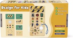 Montessori Wooden Busy Board with 8 LED Light Switches, Sensory Toys Light Switc