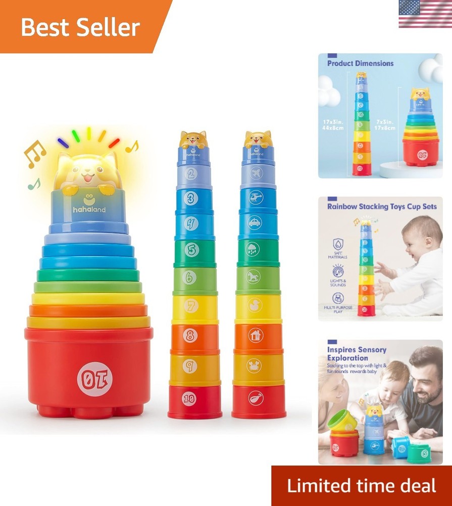 Stacking Toys for Toddlers 1-3 – Stacking Cups – Toddler Toy Age 1-2 Learning…