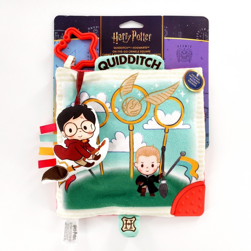 Harry Potter Quidditch Hogwarts On The Go Activity Crinkle Square Baby Toy New