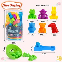 Colorful Animal Sorting and Stacking Toys for Fine Motor Skills Development