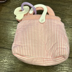 Little Me Baby Toy My First Purse Set Pink Accessories Rattle Teether Crinkle