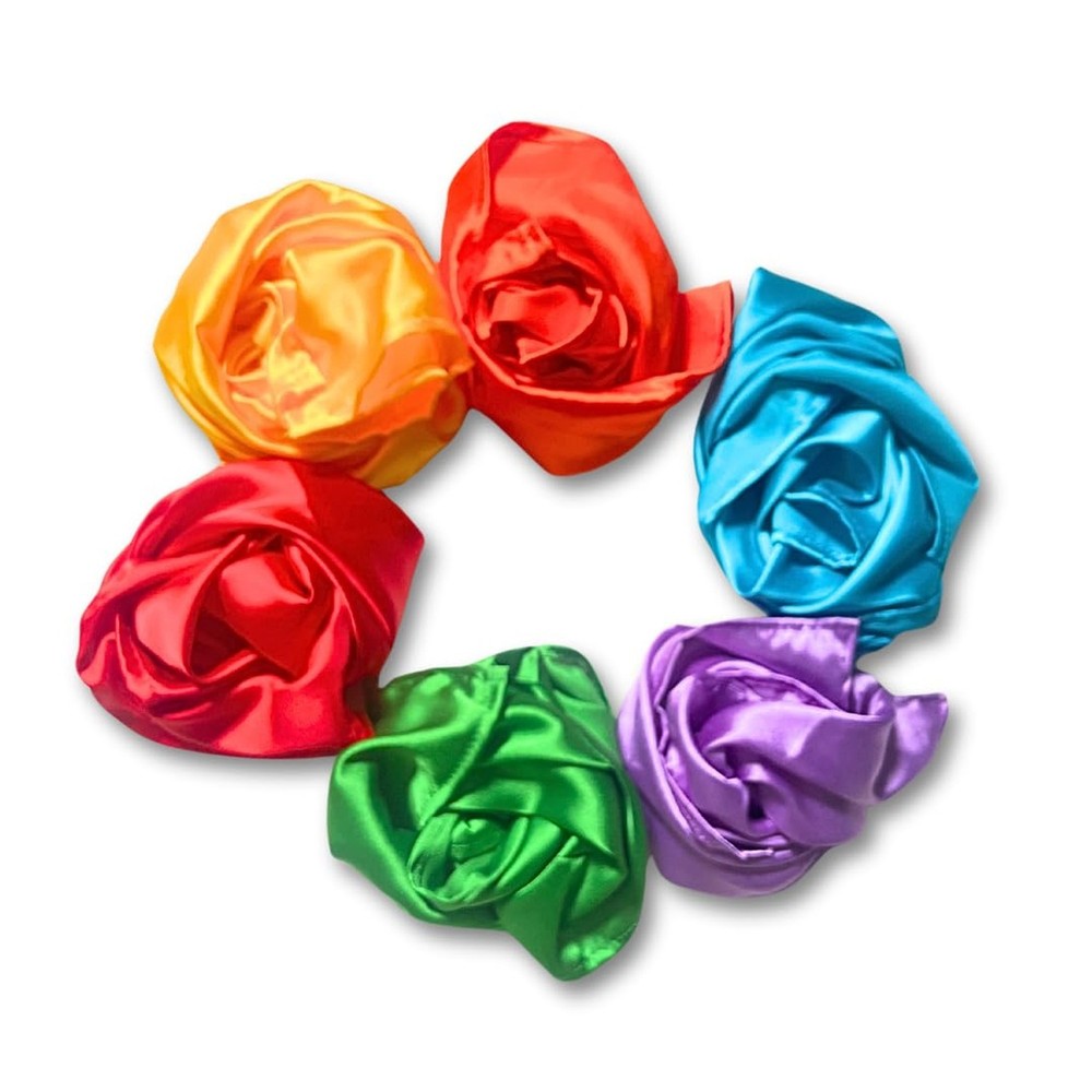 Lattooland Sensory Play Scarves – 6 Pcs | Multicolor Dance & Music Scarves