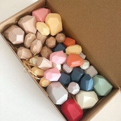 Educational early education toys wooden stacking stones