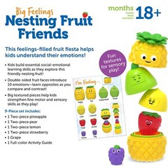 Big Feelings Nesting Fruit Friends Toddler Emotional Learning Toy