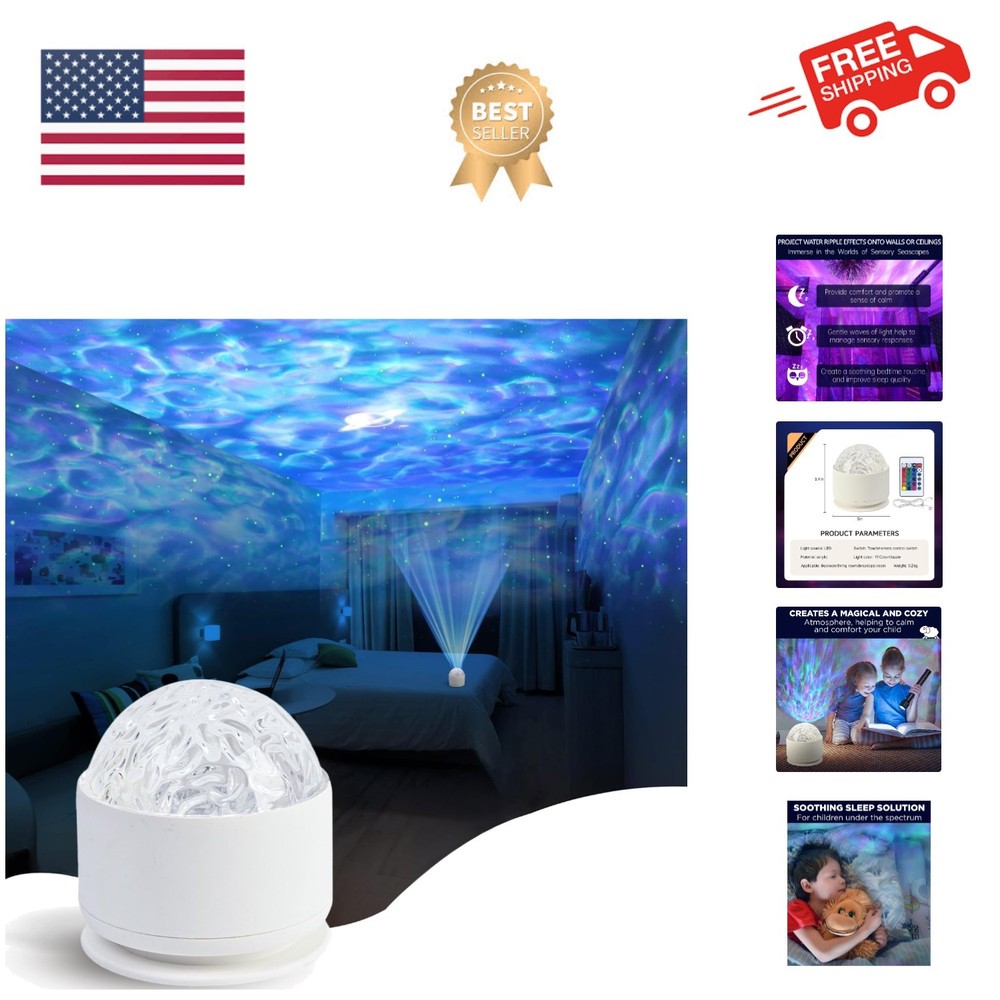 Calming Sensory Lights, Sensory Toys for Kids with Autism, Ocean Light Projec…