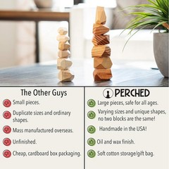 Eco-Friendly Stacking Stones Set – Natural Wood Blocks for Creative Thinking