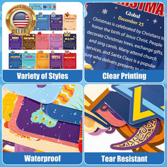 Religion Bulletin Board Decorations – 17PCS Religious Holiday Poster from around
