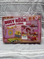 Busy Book Talking Cards Set 224 Words Language Learning, Cooking Theme, Pink