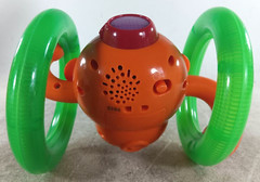 Bright Starts Roll & Glow Monkey Crawling Baby Toy With Lights And Sounds