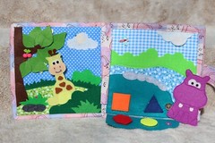 Zoo Handmade Quiet Book for Toddlers Montessori Interactive Felt Baby Busy Book
