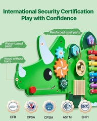 Vibrant Montessori Dinosaur Sensory Board – Creative Play for Ages 3-12
