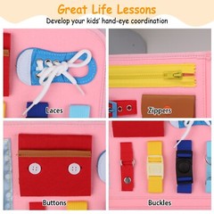 Montessori Toys Educational Learning Sensory Busy Book for Toddler Boys