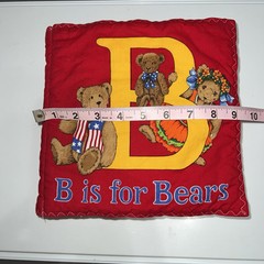 Vintage Cranston Teddy Bear Cloth Book B Is For Bears Handmade Fabric Book 9 X 9