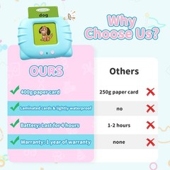 Toddler Learning Toys – This speech therapy toy includes a card reader and 112 d