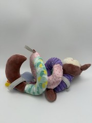 Infantino Plush Fox Spiral Carseat Stroller Toy Rattle Teether Sensory Activity