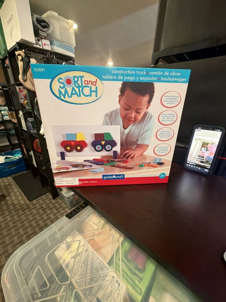 Guidecraft Sort and Match Construction Truck Learning Toy (G5091)