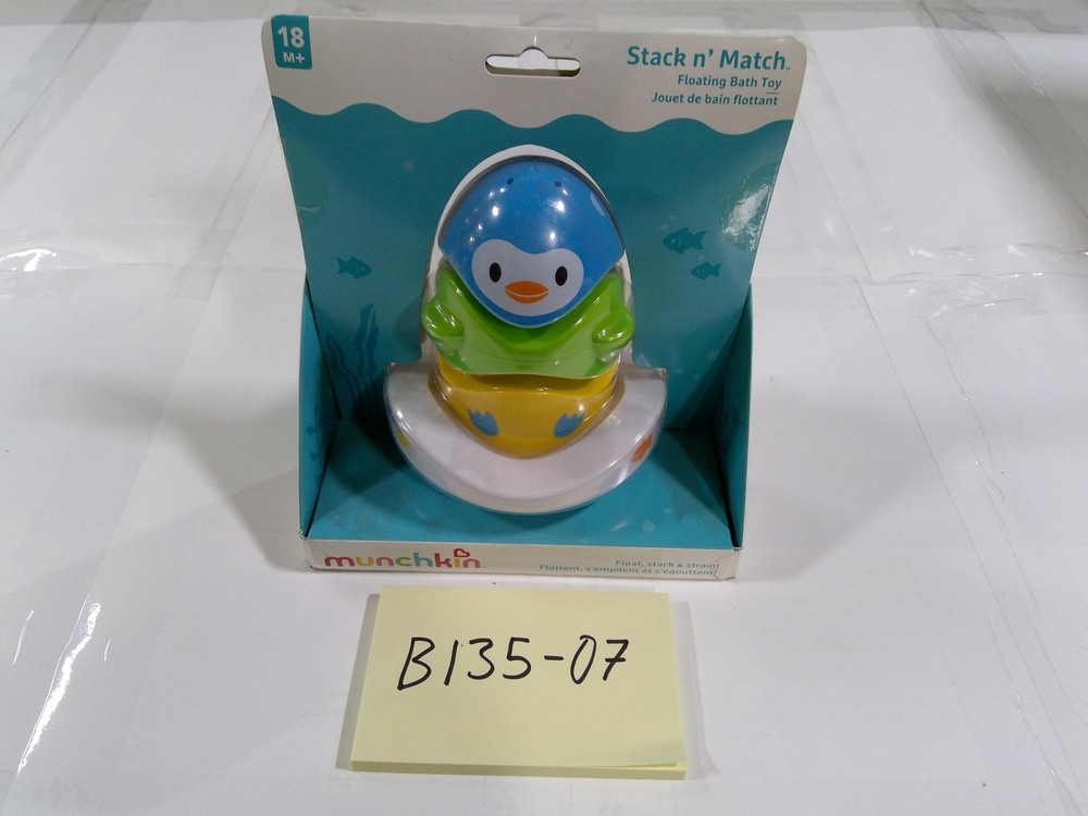 Munchkin Stack N’ Match Floating Bath Toy 18m+ Penguin Sea Life Blue New