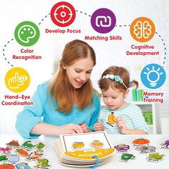 Montessori Busy Book Color Sorting Toys for Toddlers 2-4, Educational Preschool