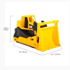 Kids Construction Vehicle Bulldozer 10 Inch Free-Rolling Wheels Indoor Outdoor