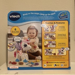 Vtech Style & Glam On Unicorn Interactive Toy w Accessories Ages 1.5-4 Yr NIB