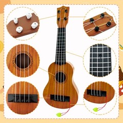 Kids Toy Ukulele Guitar,Classical 17inch 4 String Mini Children Guitar with P…