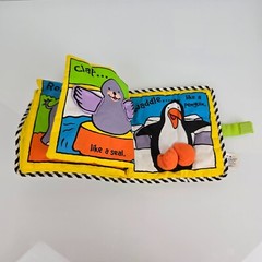 Lamaze Monkey See Monkey Zoo Soft Cloth Baby Toddler Book Rattle Manipulatives