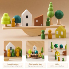 Wooden Forest Stacking Blocks Sensory Baby Toy Gift