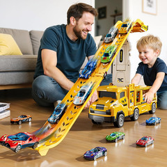 Toddler Car Truck Toys for 3 4 5 6 7 8 Years Old Boys, Transporter Truck Toy Tra