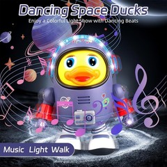 Dancing Space Duck Toy for Kids with Music & Lights – Electric Waddling Fun Gift