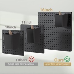 FZK Peg Board,Pegboard 32″*32″,Peg Board Wall Organizer with Strong Ribs Back…