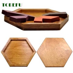 Educational Wooden Geometric Jigsaw Puzzle – Brain Teaser Toy for Kids & Toddler