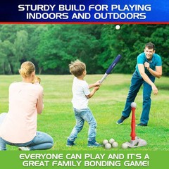 Portable T Ball Set for Children 3-8 – Includes 6 Balls & Adjustable Tee