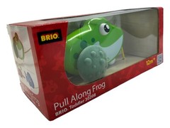 Brio Pull Along Frog 5″ Long 30208 Toddler Pull Toy 12 Months + Brand New