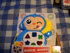 Musical Blue Monkey Instrument 18 Mos+ Lights Animal Sounds Music Infant Toys