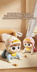Music crawling doll baby toy, 0-1 year old, learning crawling guidance and