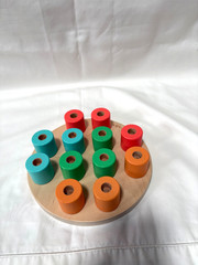 Lovevery Montessori Wooden Stacking Peg Board Adventurer Kit 16-18M Complete Set