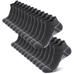 shnn 12 Pairs Mens Ankle Socks Athletic Casual Low Cut Short Socks for Men Grey