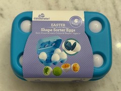 Brand New Easter Shape Sorter Eggs 6 Count Toy Sort Count Learn Basket Stuffer