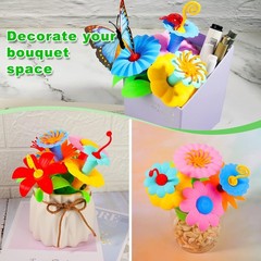 156 PCS Insect Flower Garden Building Educational STEM Learning Pretend Set