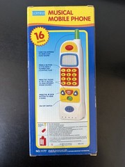 Vintage New Megcos Toddler Phone Toy Musical Learning Mirror Talking Numbers
