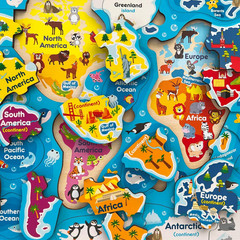 US Map Puzzles for Kids Ages 4-6 – 3 Wooden Toddler Puzzles Ages 3-5 | United St