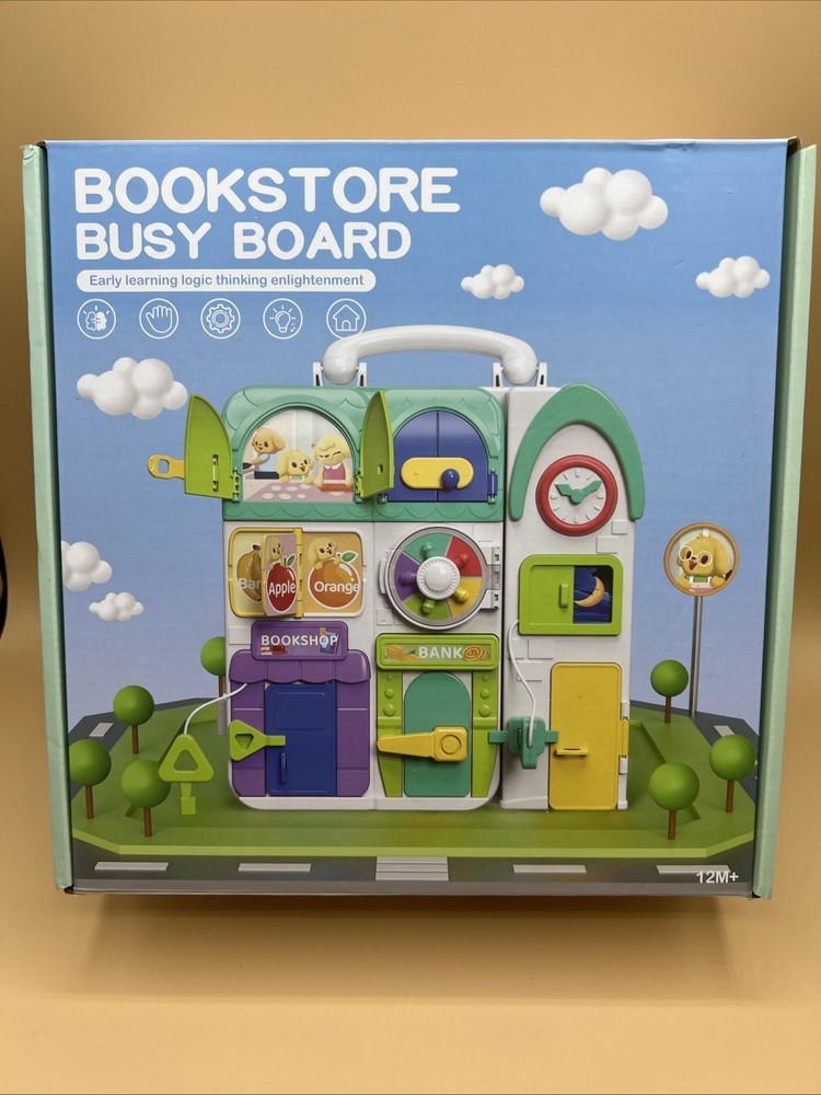 Bookstore Busy Board Early Learning New in Box Toddler Toys Montessori