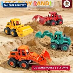 Beestech Construction Toys for 3 Years Old Boys Girls Kids, Friction Powered Con