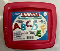 Multicolored Uppercase AlphaMagnets , Set of 42 Magnetic Letters