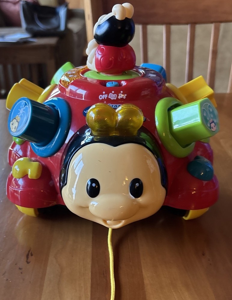 Vtech Crazy Legs Learning Bugs Ladybug Interactive Pull Toy Music Lights Up